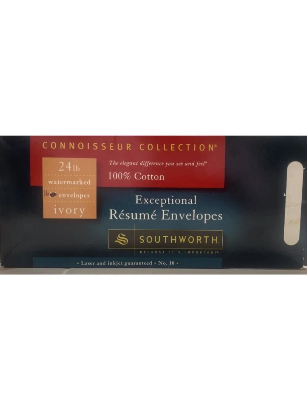 Southworth Connoisseur 16 Resume Envelopes Ivory Watermarked 100% Cotton 24# New